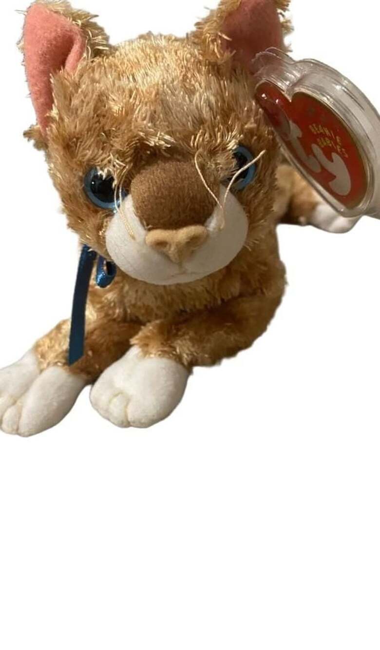 Ty Beanie Baby Mattie The Tabby Cat Plush Toy